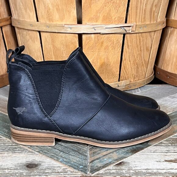 Rocket Dog Maylon Faux Black Leather Pull-On Chelsea Ankle Boots Womens Size 8 - Picture 1 of 11